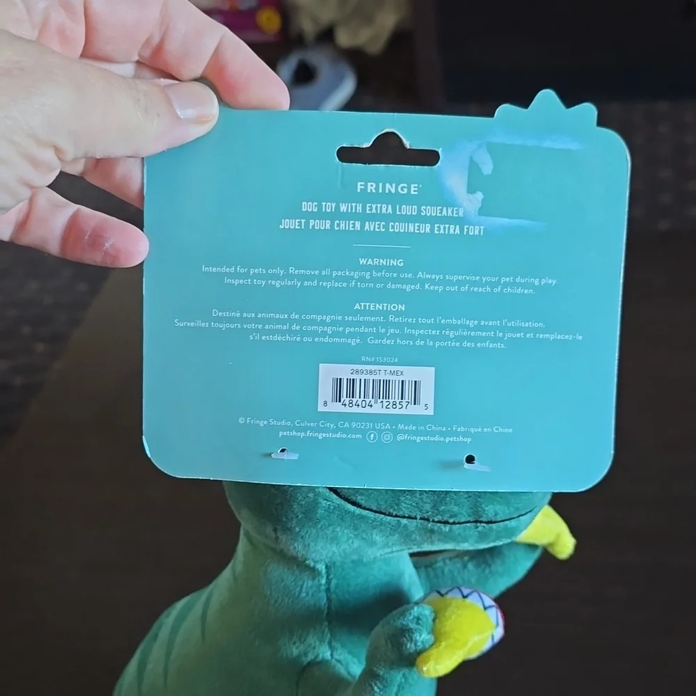 Fringe‎ T-Rex Dog Toy NWT
